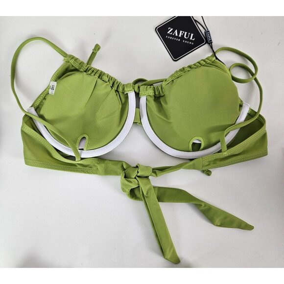 Zaful Womens 2 Piece Tie Front Cheeky Bikini Set Size S Sexy Beach Pool Vacation - Picture 9 of 12